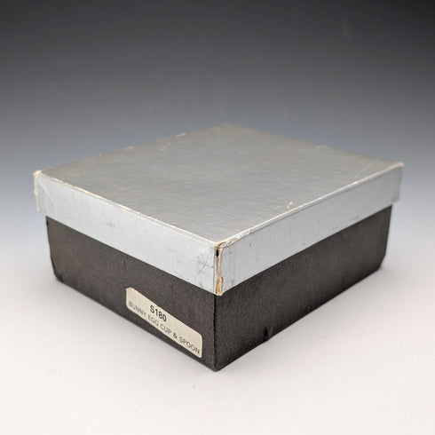 英国ヴィンテージ シルバープレート製 うさぎ土台 エッグスタンドセット 箱入り Seba